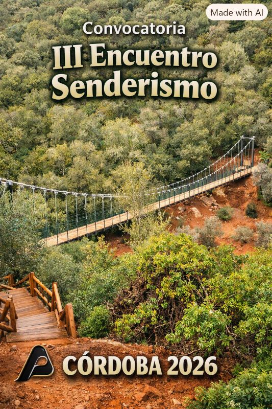 Cartel de los III Encuentros Senderismo Cordoba 2026